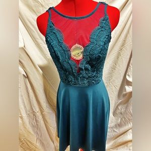 Women’s Dress Deep V-neck Lace A-line party dress